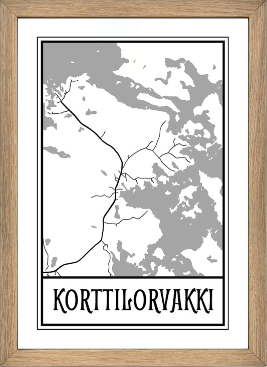A4-kartan kehystys